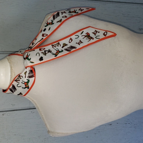 * Cowgirl Skinny Scarf Horse Equestrian English Saddle Horse Purse Ribbon Pony - Picture 5 of 8